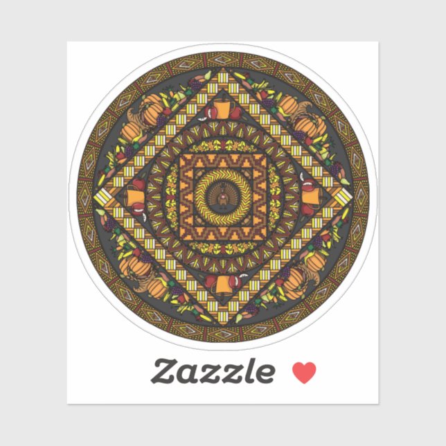 Adesivo Ícones de Ação de Graças (Folha)