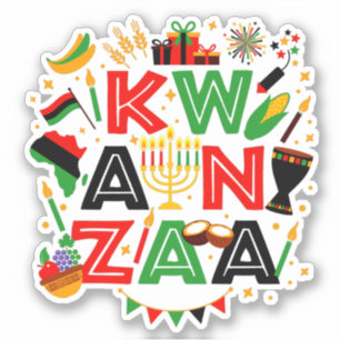 Adesivo Ícones de Kwanzaa, Corte de Beijo