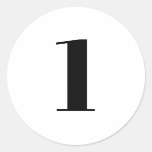 Adesivo Idade inicial do número personalizado branco preto