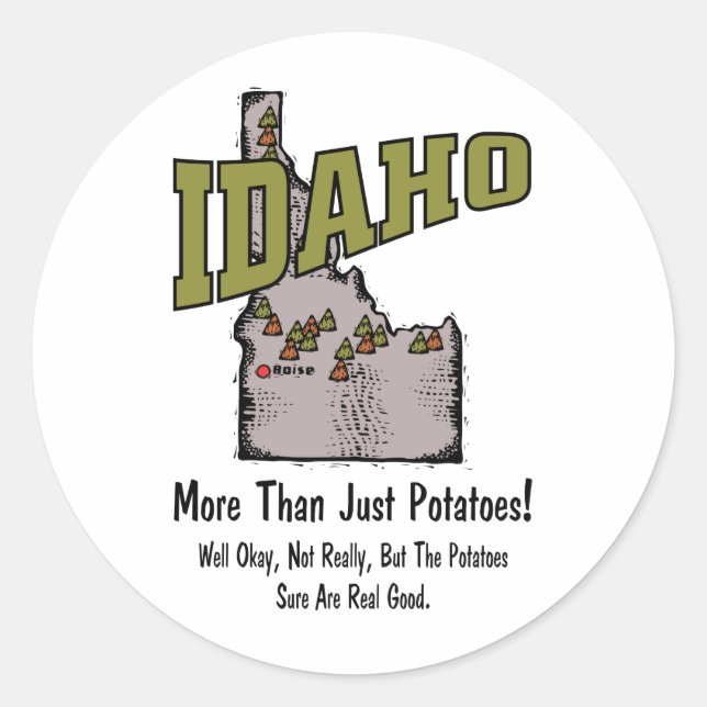 Adesivo Idaho ID Motto Americano ~ Mais do que Apenas Bata (Frente)