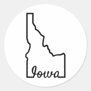 Adesivo Idaho Iowa Funny Geografia Mistura Piada Estado De