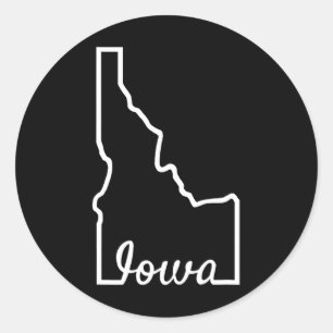 Adesivo Idaho Iowa Piada de Geografia Engraçada Mistura Es