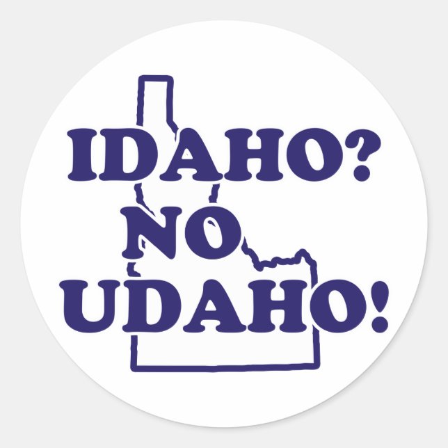 Adesivo Idaho No Udaho (Frente)