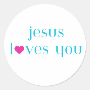 Adesivo Ideia de presente cristão bíblia - Jesus ama você