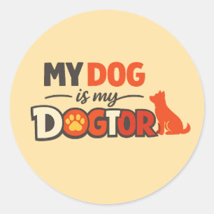 Adesivo Ideia de Presente de Design de Cachorro Engraçado