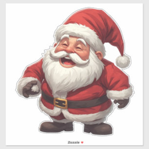 Adesivo Ideia de Presente de Natal do Papai Noel Diversão