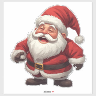 Adesivo Ideia de Presente de Natal do Papai Noel Diversão 