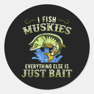 Adesivo Ideia de Presente de Pesca Musky Camisa Muskie