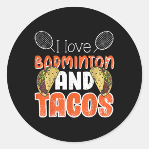 Adesivo Idéia de Presente Divertido de Badminton para Aman
