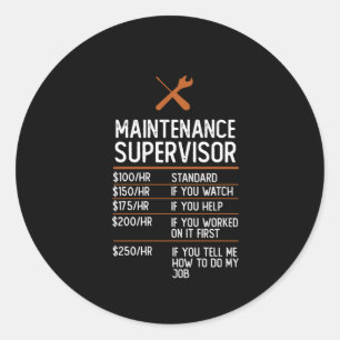 Adesivo ideia de presente do trabalho engraçado do superv