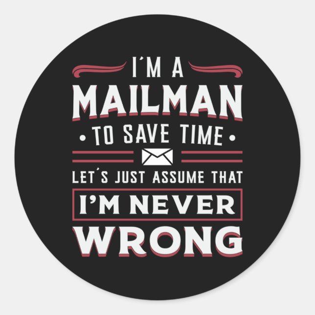 Adesivo Ideia do presente de entrega do dia do Correio do  (Frente)