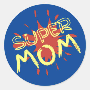 Adesivo Ideia engraçada do presente do dia de as mães SUPE