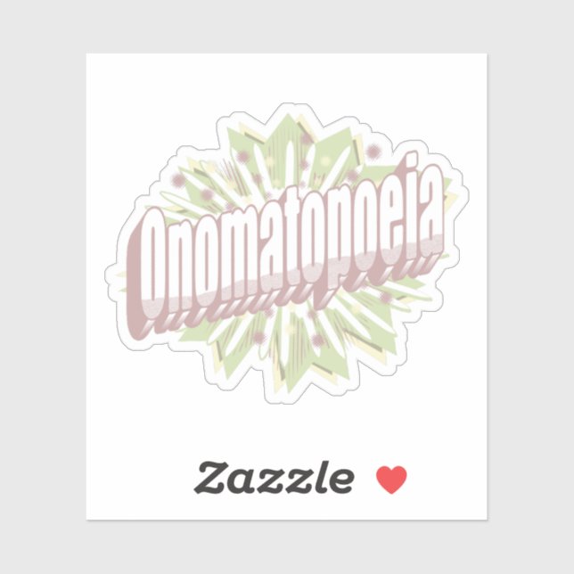 Adesivo Idioma Inglês da Explosão de Onomatopoeia (Folha)