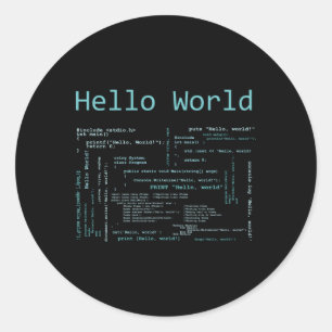 Adesivo Idiomas de programação de computador mundial