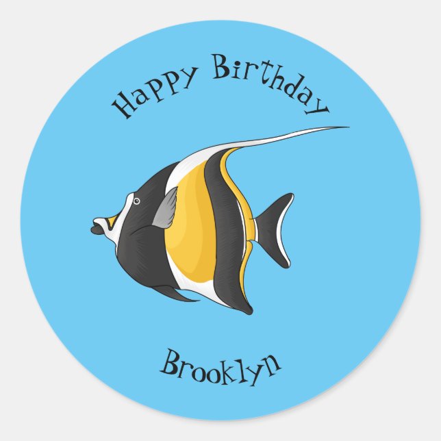 Adesivo Idiota de desenho animado (Frente)