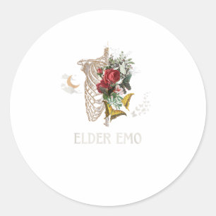 Adesivo Idoso Emo Engraçado Goth Mais Velho Gótico Cottage