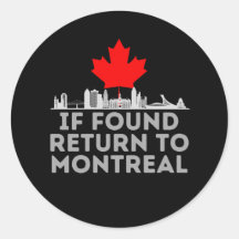 If Found Return To Montreal - City Skyline