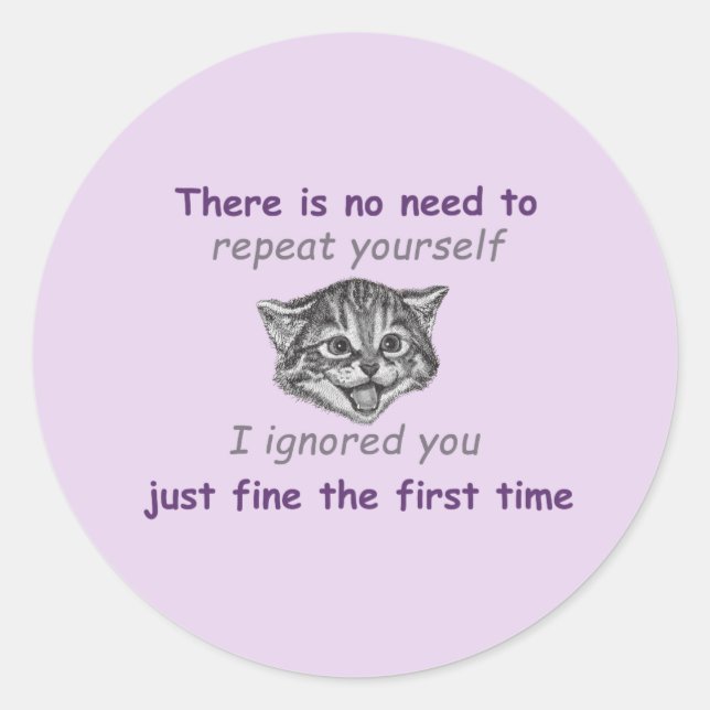 Adesivo Ignorando você (Frente)