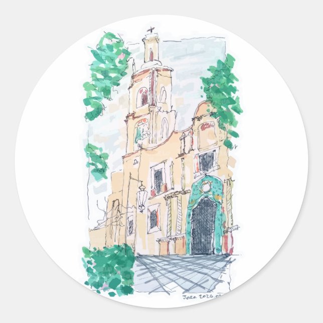 Adesivo Igreja Amarela (Frente)