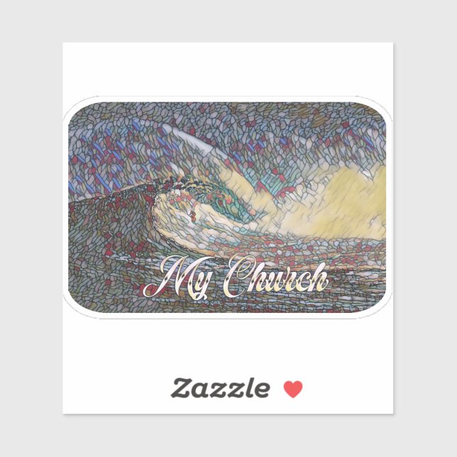 Adesivo Igreja do Surfe (Folha)