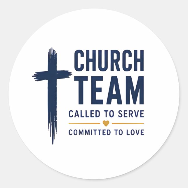 Adesivo Igreja Equipe Cristã Chamada para Servir (Frente)
