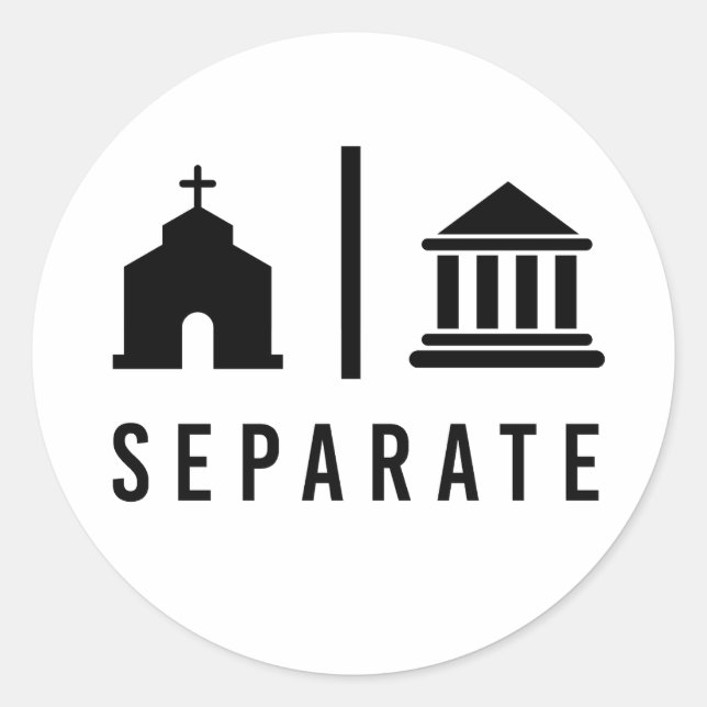 Adesivo Igreja Separada e Estado (Frente)