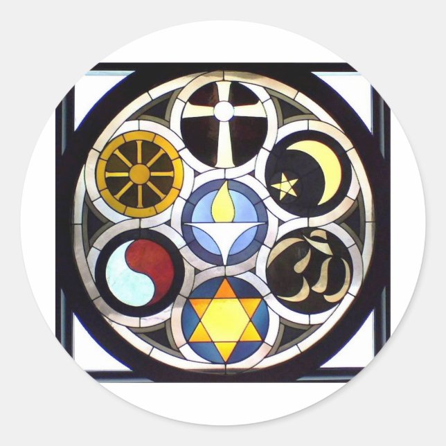 Adesivo Igreja Universitária Unitária Rockford, IL (Frente)