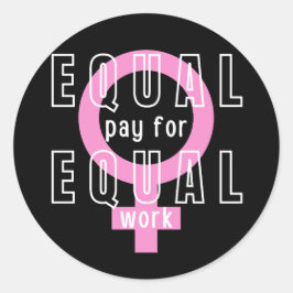 Adesivo Igualdade De Remuneração Para Trabalho Igual Femin