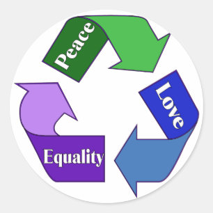 Adesivo Igualdade do amor da paz