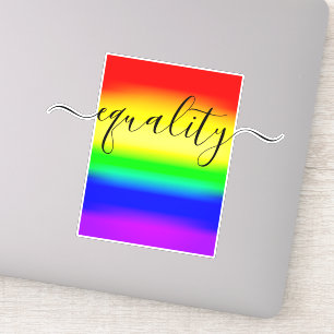 Adesivo Igualdade Moderna Rainbow Bright Ombre Orgulho gay