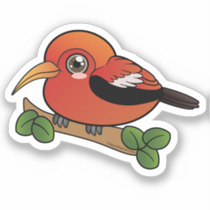 Adesivo Iiwi Hawaii Forest Bird