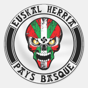Adesivo Ikurriña skull