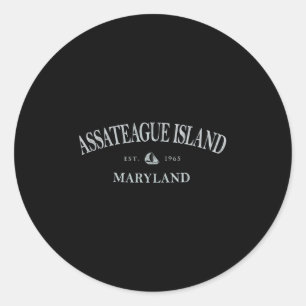 Adesivo Ilha Ateague Maryland _ Ilha Ateague Md Barco à Ve