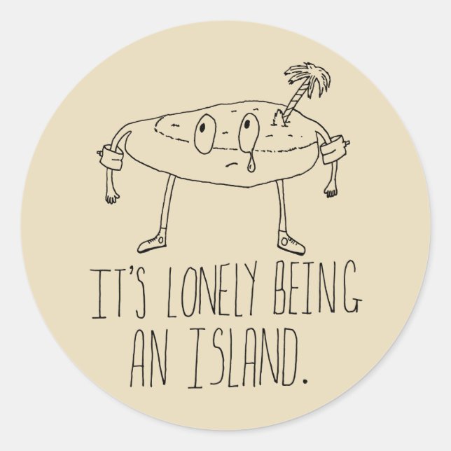 Adesivo Ilha Cartoon (Frente)