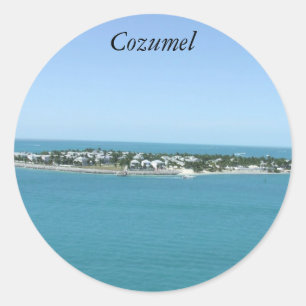 Adesivo Ilha de Cozumel México, água azul