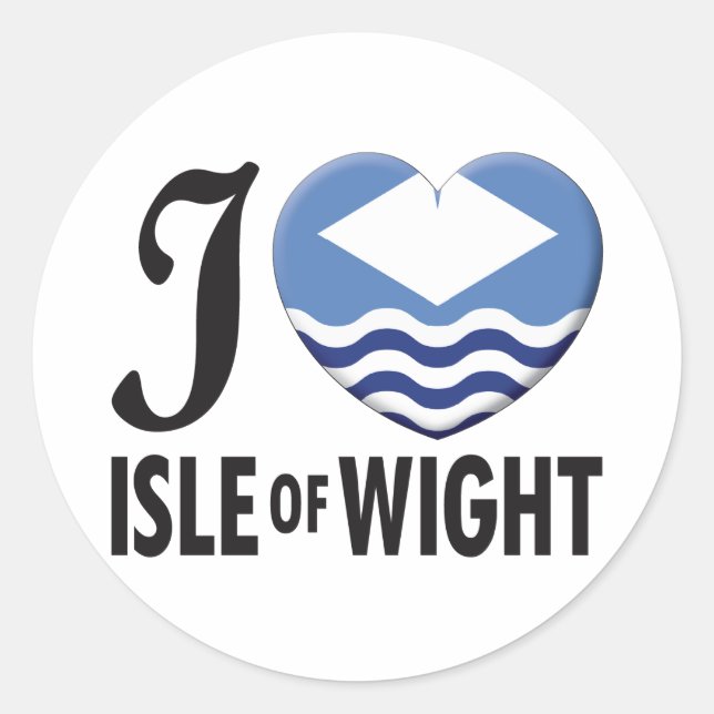 Adesivo Ilha de Wight Love (Frente)