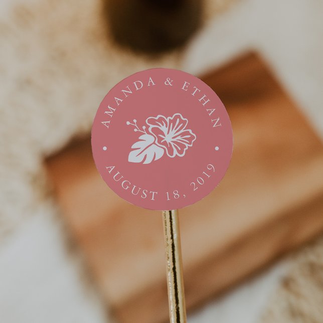 Adesivo Ilha Hibiscus Wedding Favor (Criador carregado)