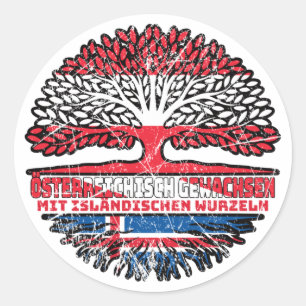 Adesivo Ilha Isländisch Österreichisch Österreich Baum