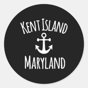Adesivo Ilha Kent Maryland Náutica Costeira Barco Vela