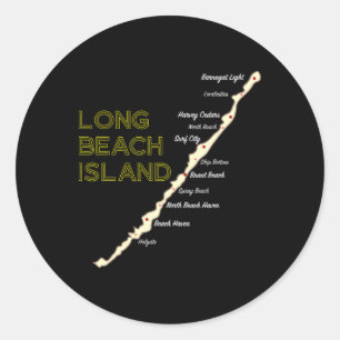 Adesivo Ilha Long Beach Nova Jersey Nj Casa de Praia Lbi N