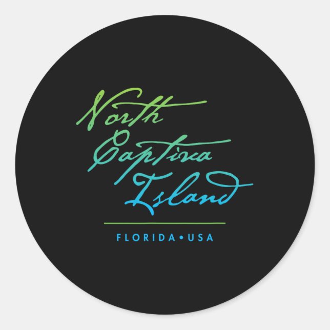 Adesivo Ilha North Captiva Flórida (Frente)