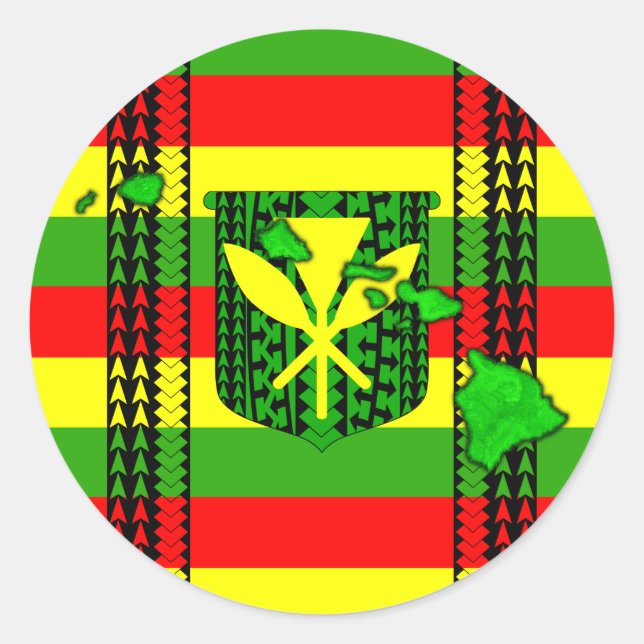 Adesivo Ilha Tribal Kanaka Maoli Flag (Frente)