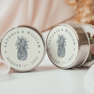 Adesivo Ilha Vintage Pineapple Weding Favor