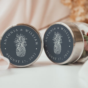 Adesivo Ilha Vintage Pineapple Weding Favor