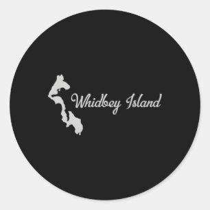 Adesivo Ilha Whidbey com Mapa