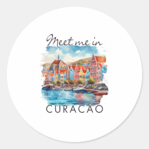 Adesivo Ilhas Caribenhas de Curaçao Viagem Encontro-me Em