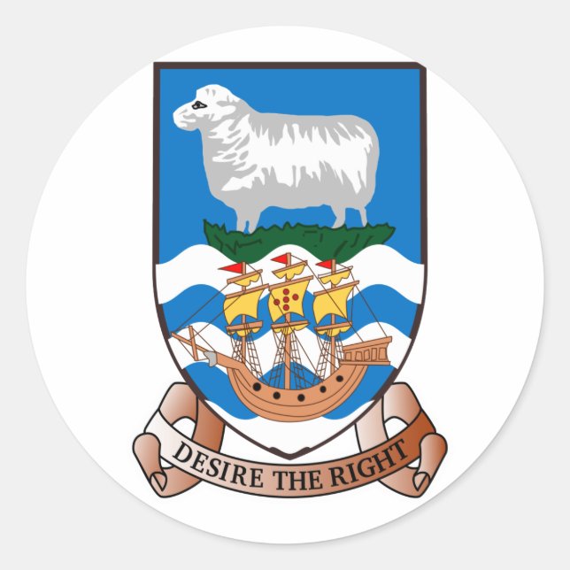 Adesivo Ilhas Falkland (Malvinas) FK (Frente)