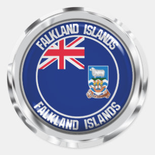 Adesivo Ilhas Falkland Round Emblem