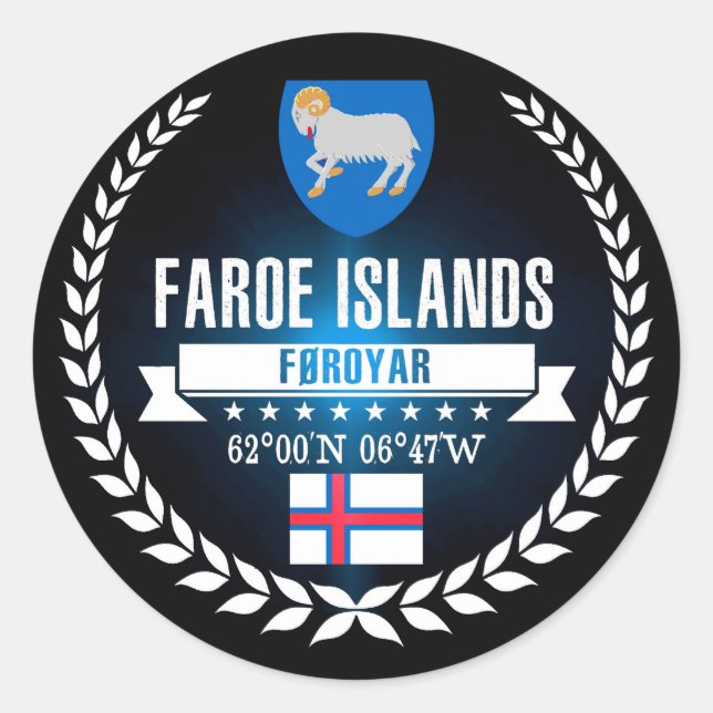 Adesivo Ilhas Faroé (Frente)