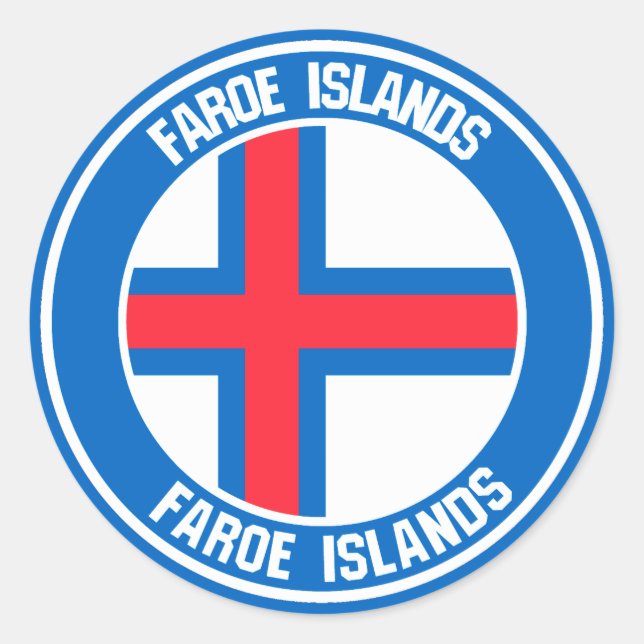 Adesivo Ilhas Faroé Round Emblem (Frente)